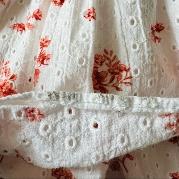 Maia Bergman Ines Floral Eyelet Wrap Mini Dress Size L - Picture 15 of 16
